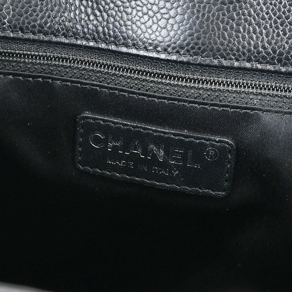 Chanel 2013-2014 Black Caviar Petite Shopping Tote XL PST Tote Handbag