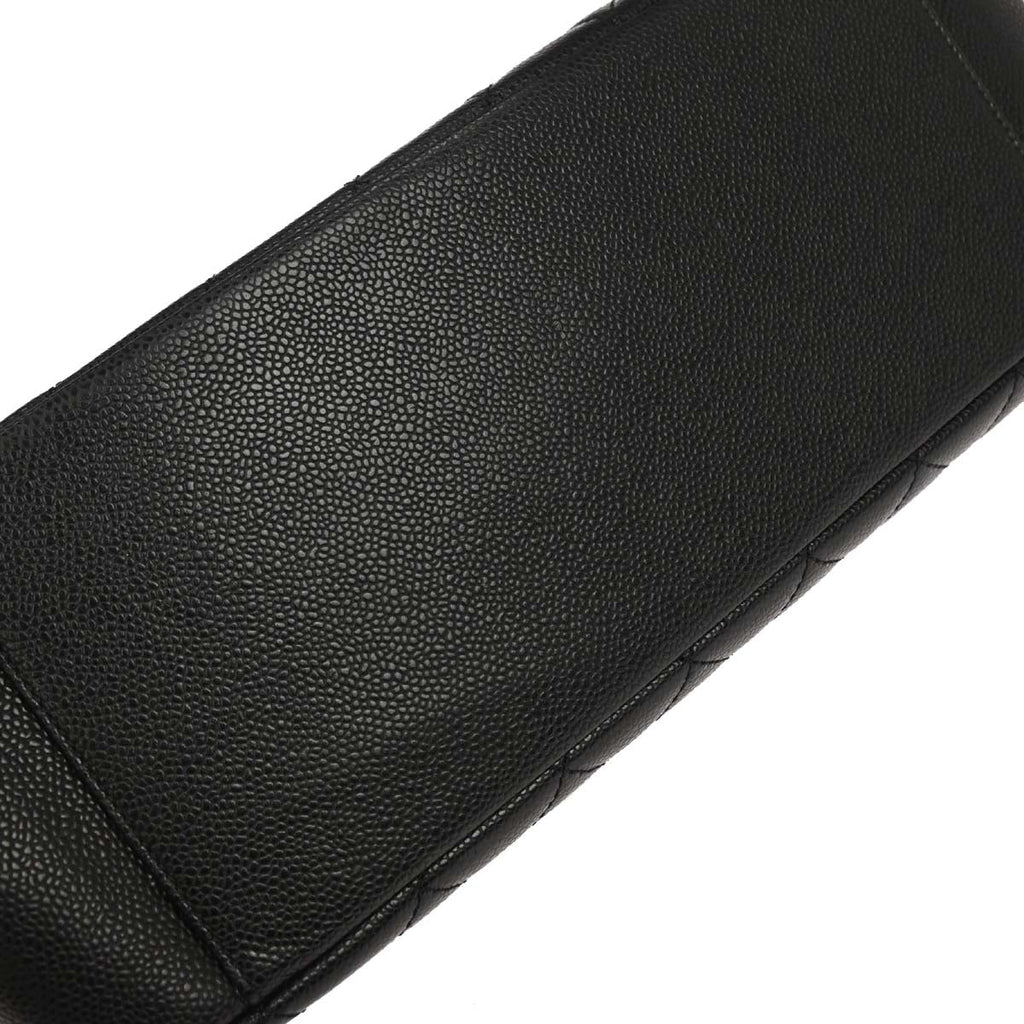 Chanel 2010-2011 Black Caviar Grand Shopping Tote GST Chain Handbag
