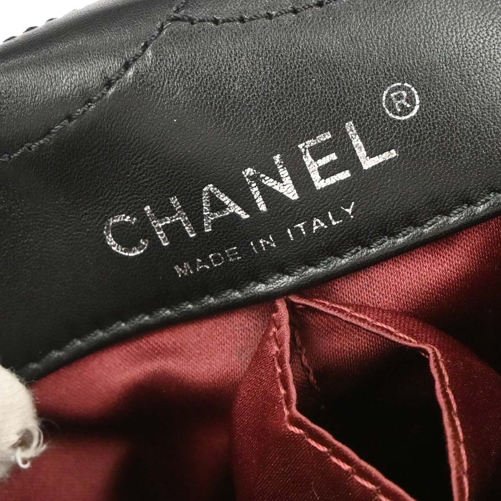 Chanel 2010-2011 Black Patent Leather Lucky Symbol Shoulder Bag