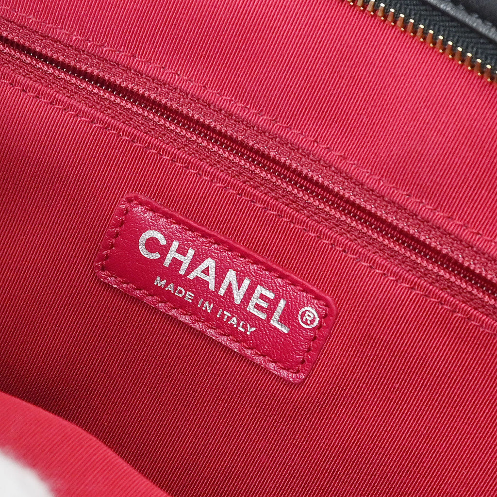 Chanel 2017-2018 Black Lambskin Calfskin Gabrielle 2way Shoulder Tote Handbag