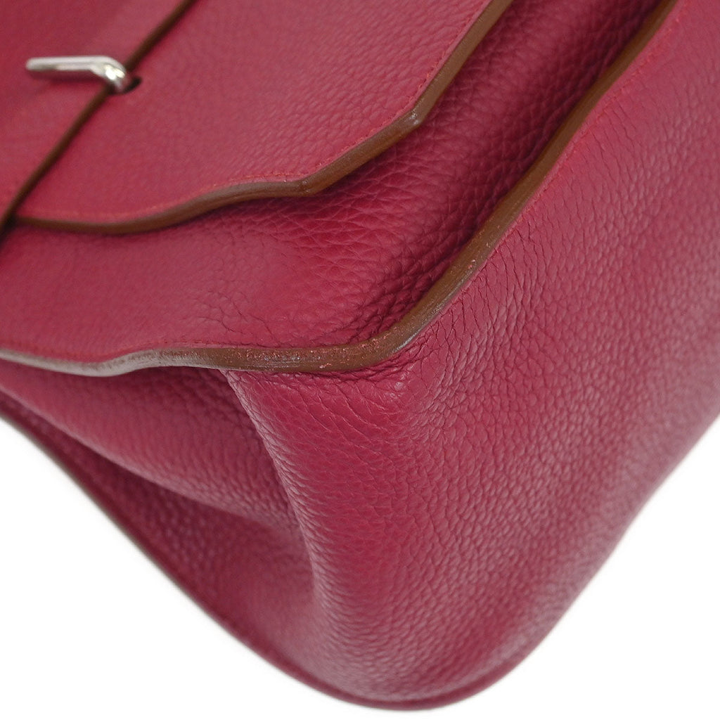 Hermes 2014 Ruby Taurillon Clemence Jypsiere 31 Shoulder Bag