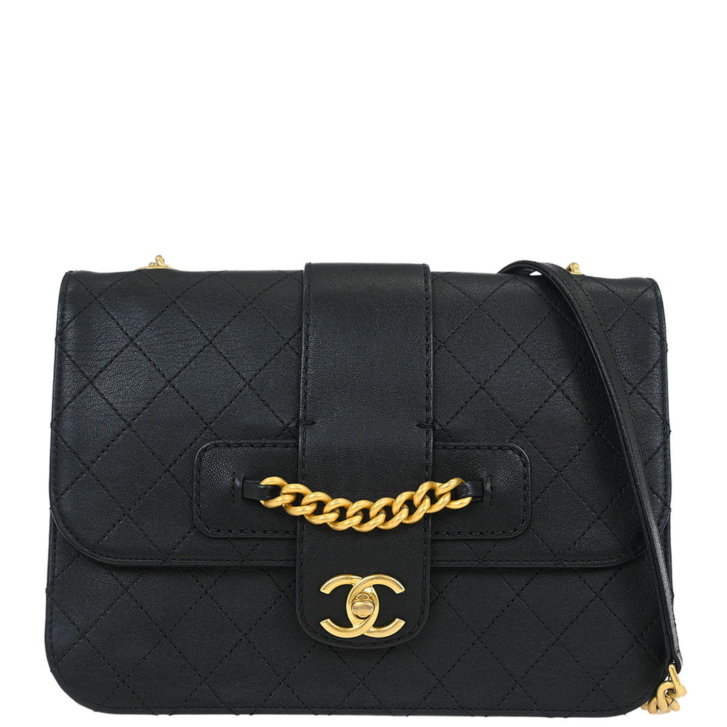 Chanel 2017-2018 Black Calfskin Shoulder Bag