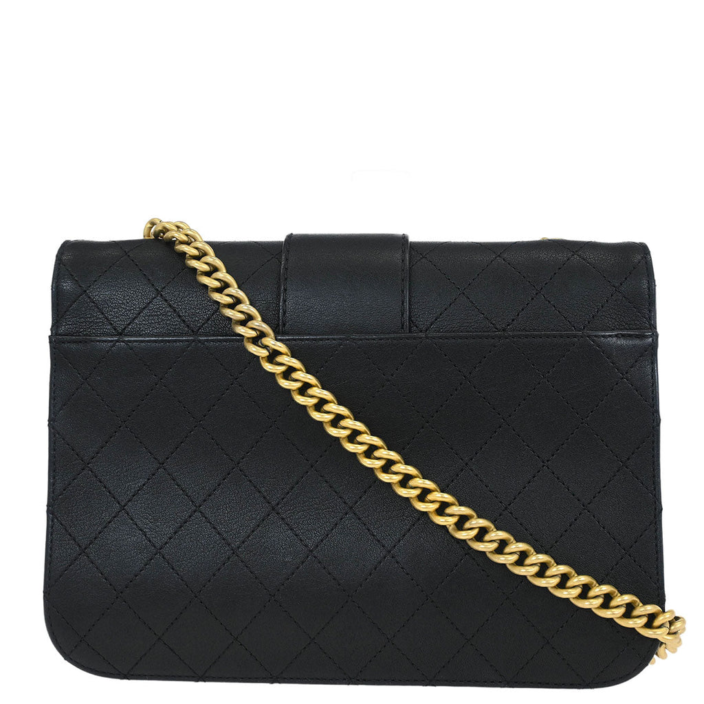 Chanel 2017-2018 Black Calfskin Shoulder Bag
