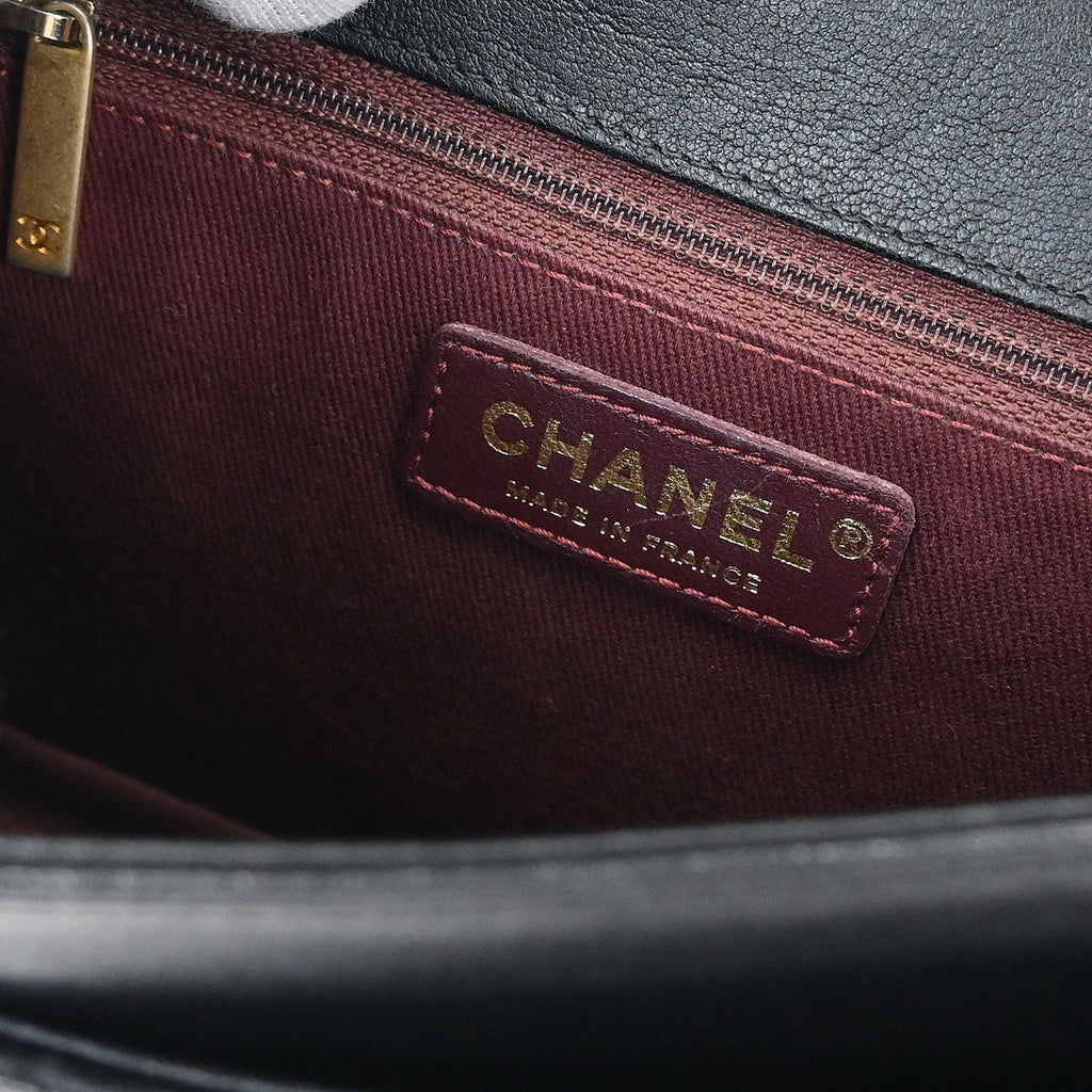 Chanel 2017-2018 Black Calfskin Shoulder Bag
