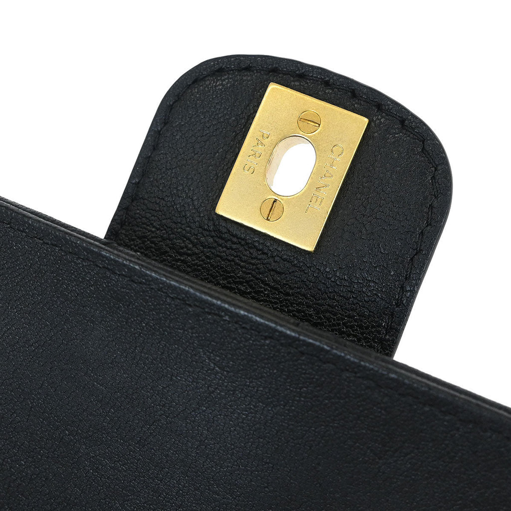 Chanel 2017-2018 Black Calfskin Shoulder Bag