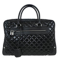Chanel 2014-2015 Black Patent Leather Duffle Handbag