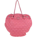 Chanel 2013-2014 Pink Caviar Tote Drawstring Handbag