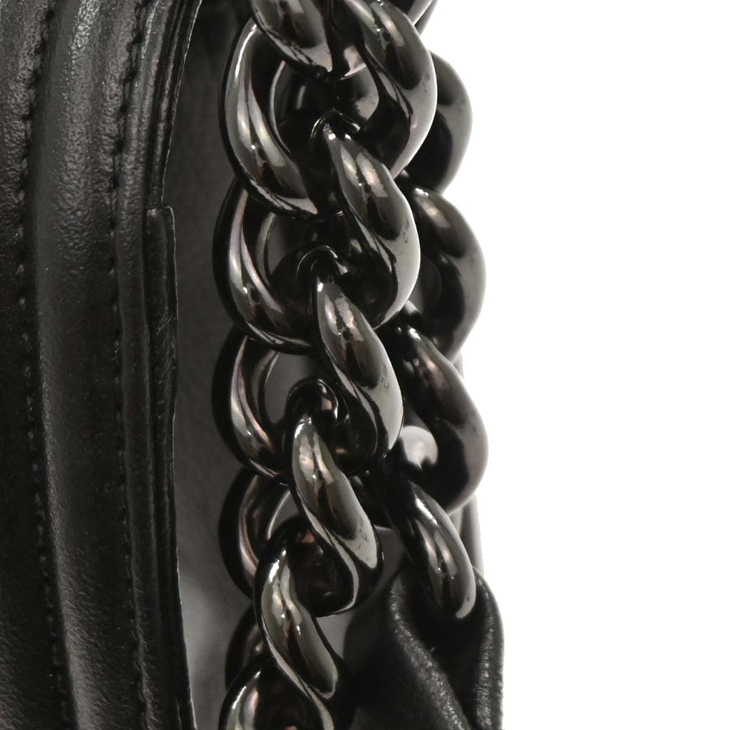 Boy Chanel 2017-2018 Black Caviar Small Chain Shoulder Bag