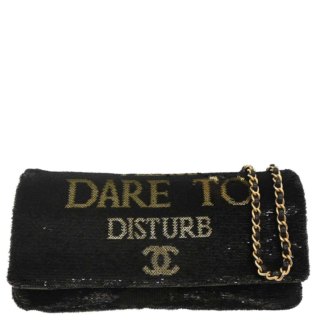 Chanel 2017 Black Sequins Dare To Disturb Shoulder Bag