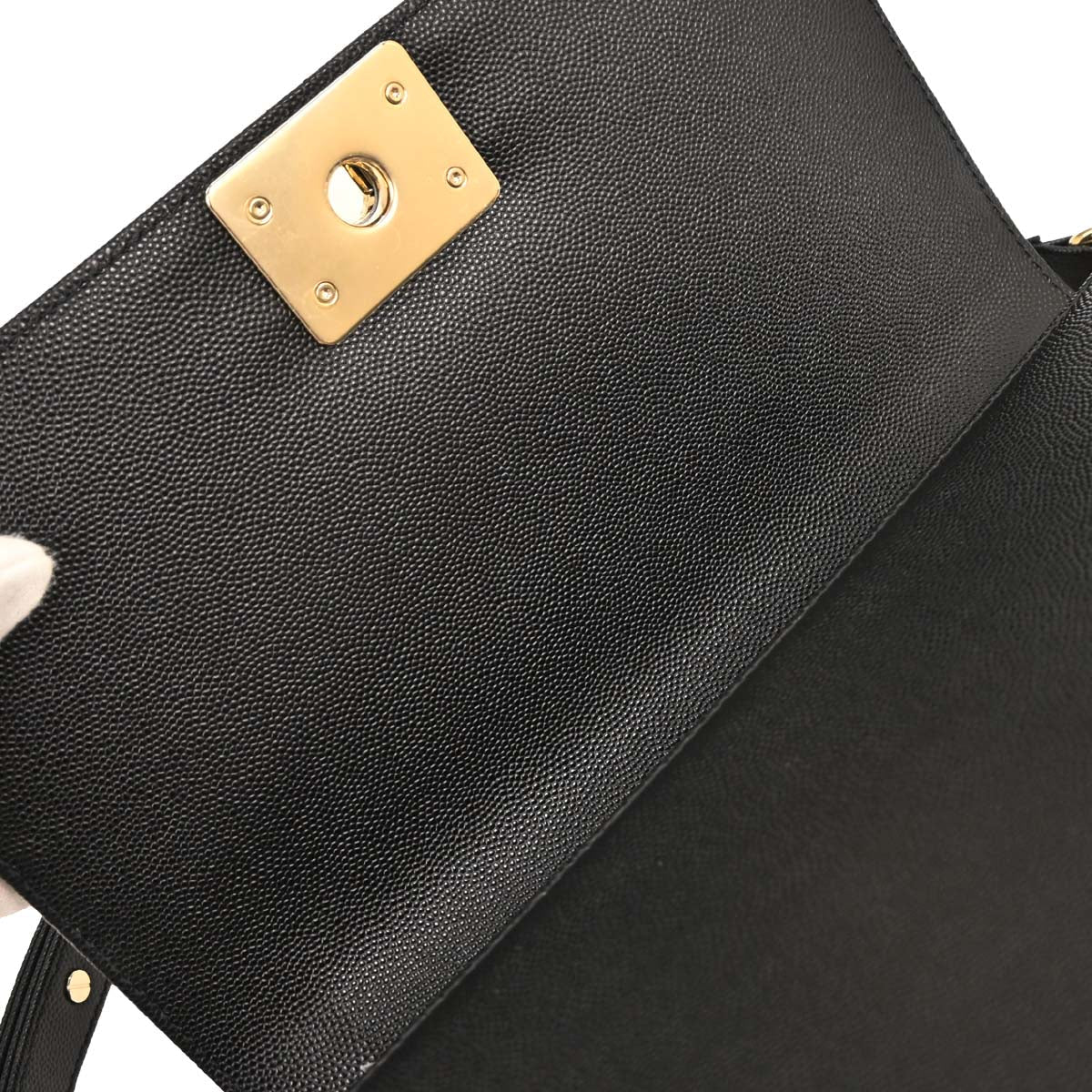 Boy Chanel 2018 Black Caviar Chevron Medium Shoulder Bag