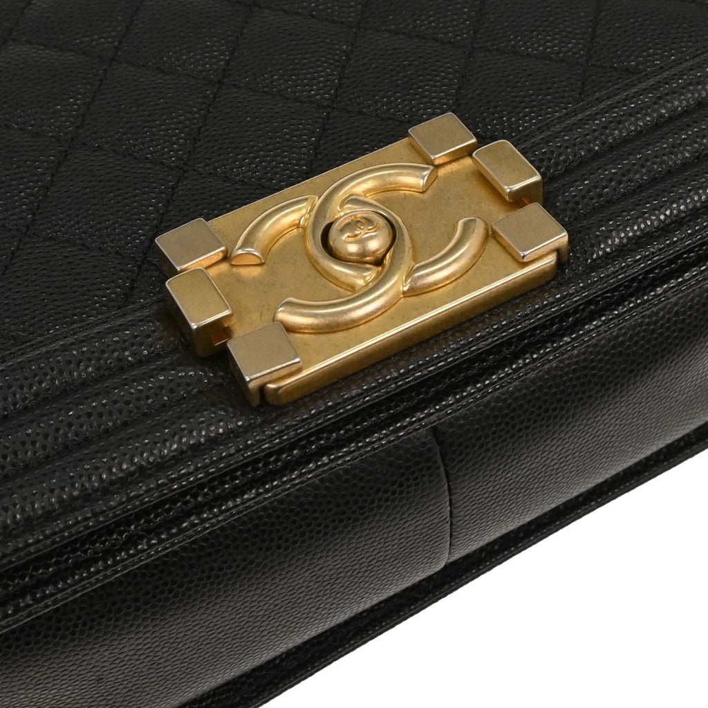 Boy Chanel 2019 Black Caviar Medium Shoulder Bag