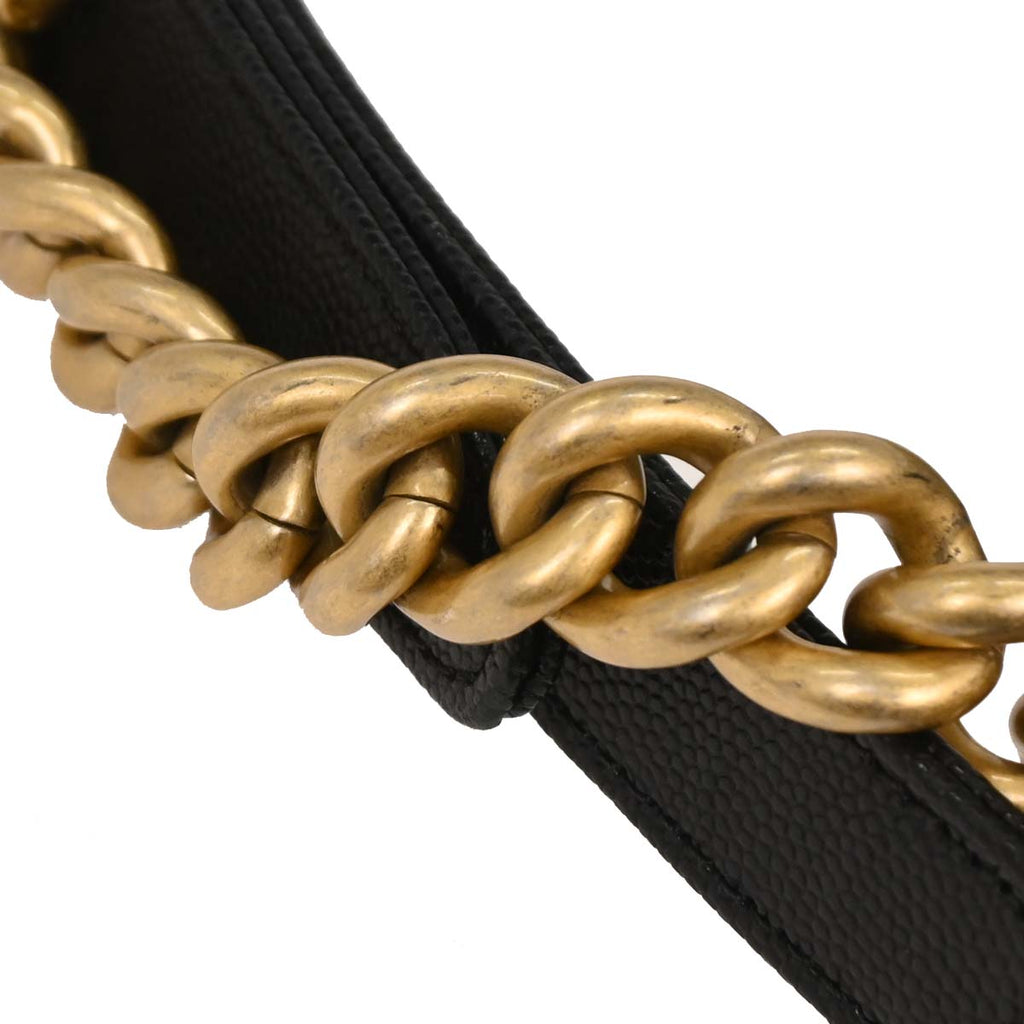 Boy Chanel 2019 Black Caviar Medium Shoulder Bag
