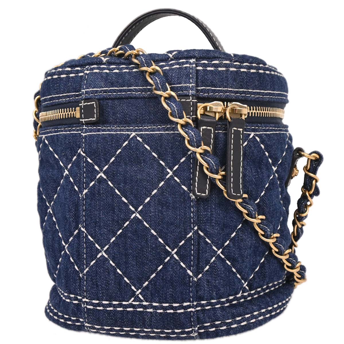 Chanel 2019 Blue Denim Vanity 2way Shoulder Handbag
