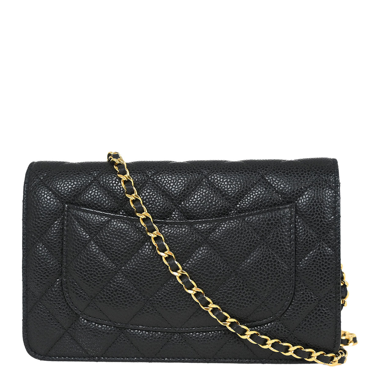 Chanel 2019 Black Caviar Classic WOC Wallet On Chain