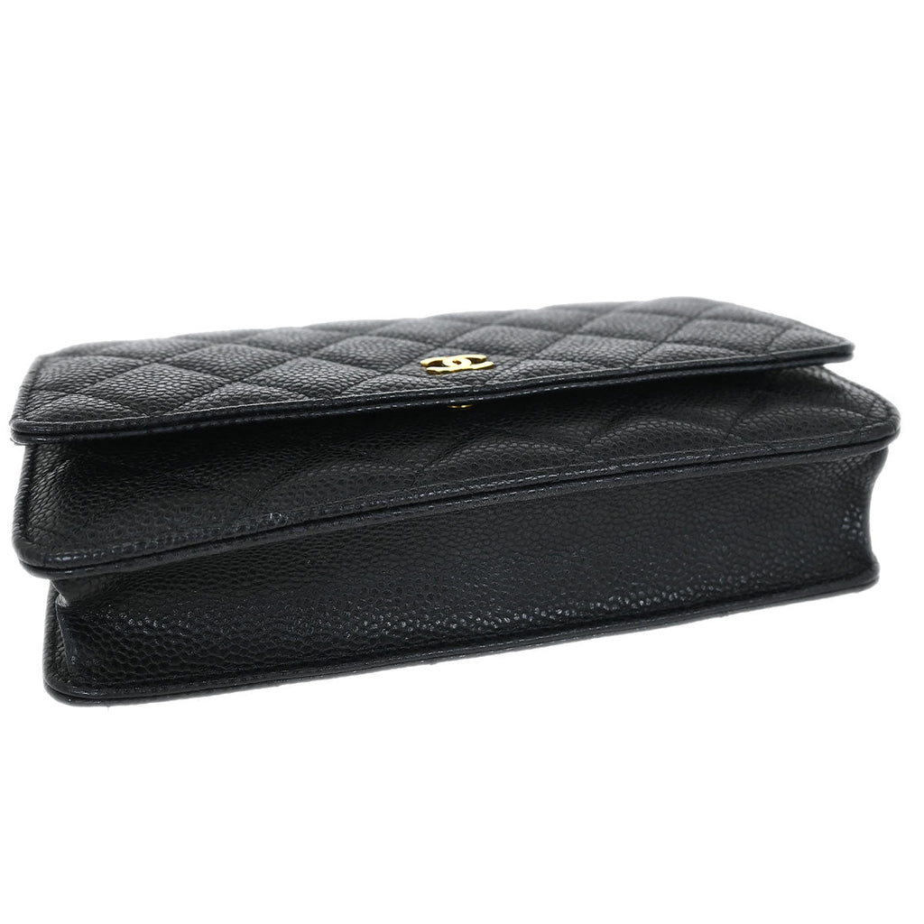 Chanel 2019 Black Caviar Classic WOC Wallet On Chain