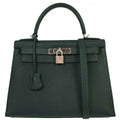 Hermes Vert Cypres Epsom Kelly 28 Sellier 2way Shoulder Handbag