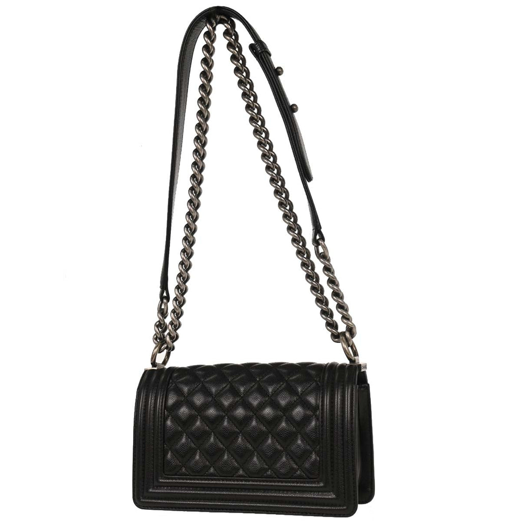 Boy Chanel 2019 Black Caviar Small Chain Shoulder Bag