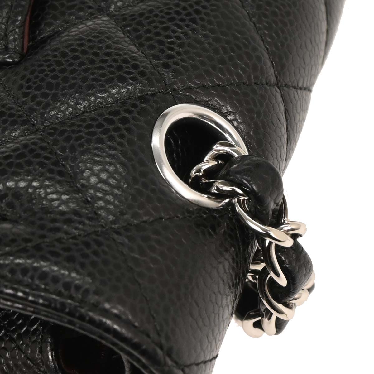 Chanel 2017 Black Caviar Medium Classic Double Flap Shoulder Bag