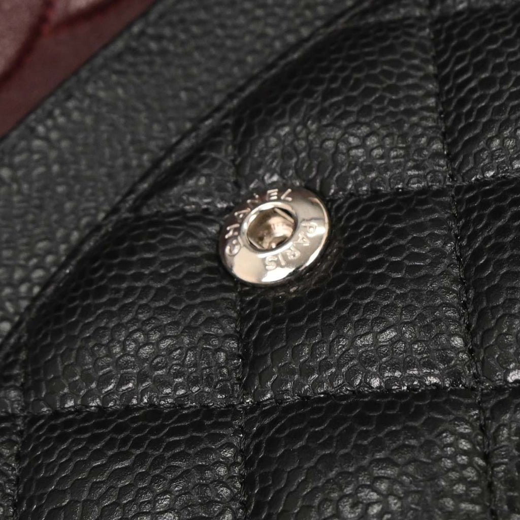 Chanel 2017 Black Caviar Medium Classic Double Flap Shoulder Bag