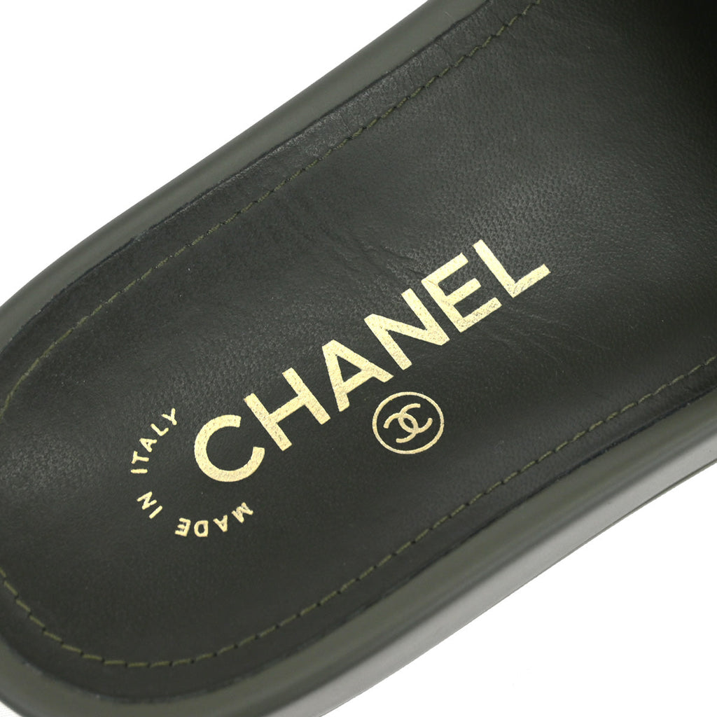Chanel * Interlocking CC Logo Slides Shoes #36