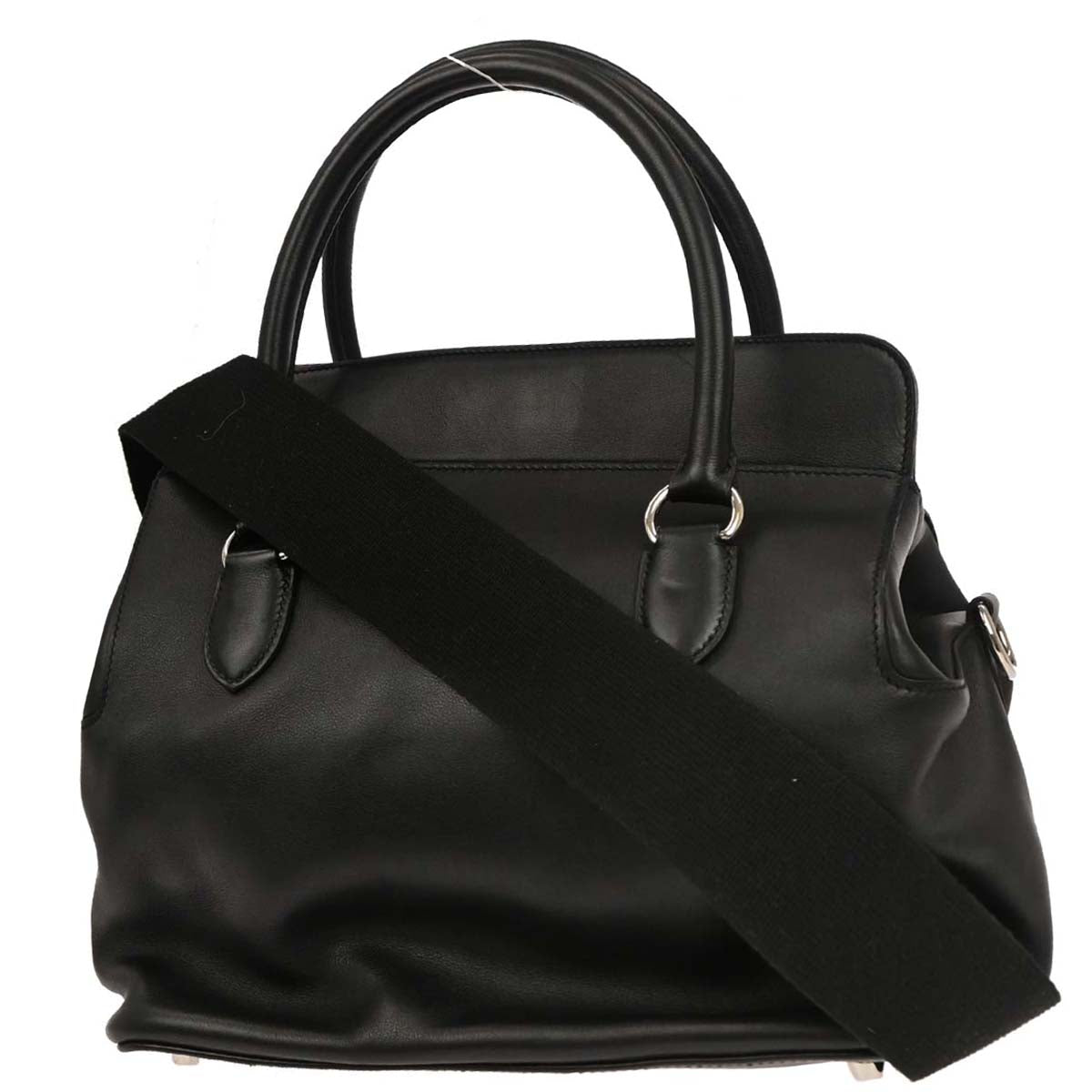 Hermes Black Swift Toolbox 26 2way Shoulder Handbag