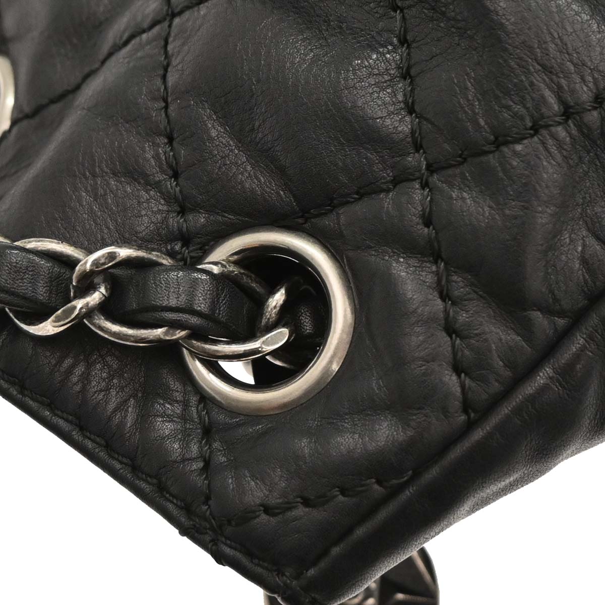 Chanel 2012-2013 Black Calfsikin 2way Backpack Shoulder Bag