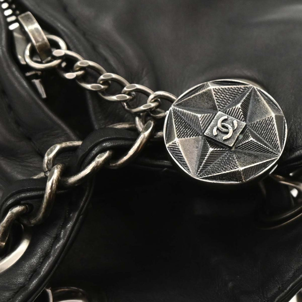 Chanel 2012-2013 Black Calfsikin 2way Backpack Shoulder Bag