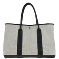 Hermes Black Toile H Buffalo Garden Party 36 PM Tote Bag