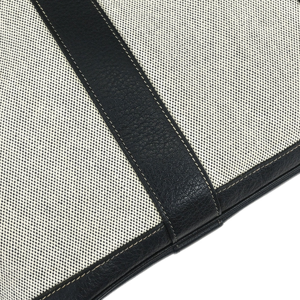 Hermes Black Toile H Buffalo Garden Party 36 PM Tote Bag