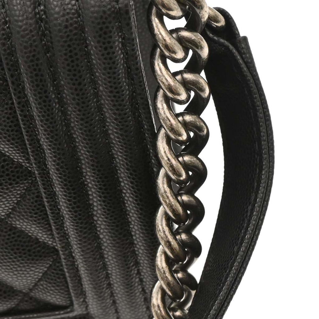 Boy Chanel 2019 Black Caviar Medium Shoulder Bag