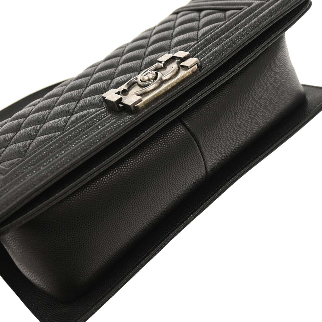 Boy Chanel 2019 Black Caviar Medium Shoulder Bag