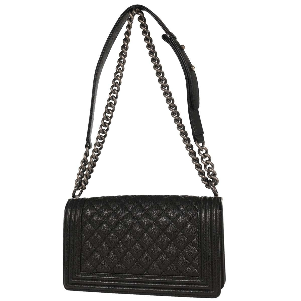Boy Chanel 2014-2015 Black Caviar Medium Shoulder Bag