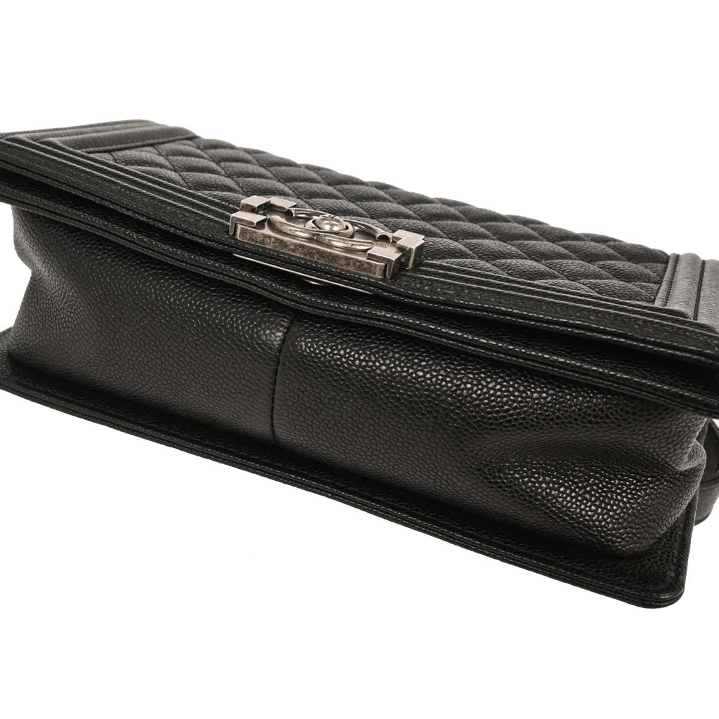 Boy Chanel 2014-2015 Black Caviar Medium Shoulder Bag