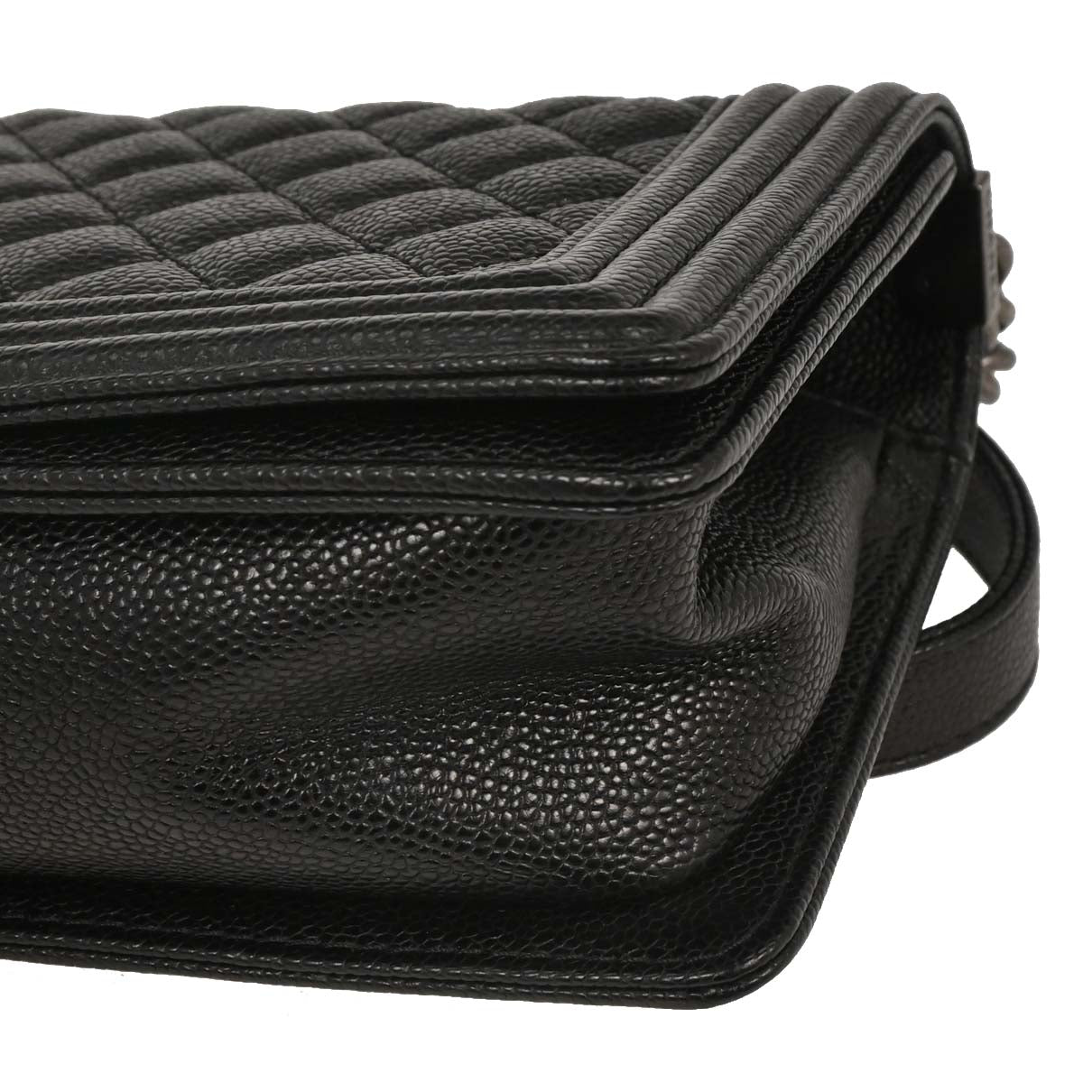 Boy Chanel 2014-2015 Black Caviar Medium Shoulder Bag