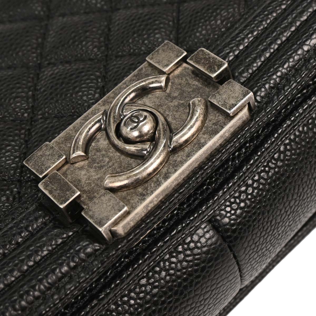 Boy Chanel 2014-2015 Black Caviar Medium Shoulder Bag