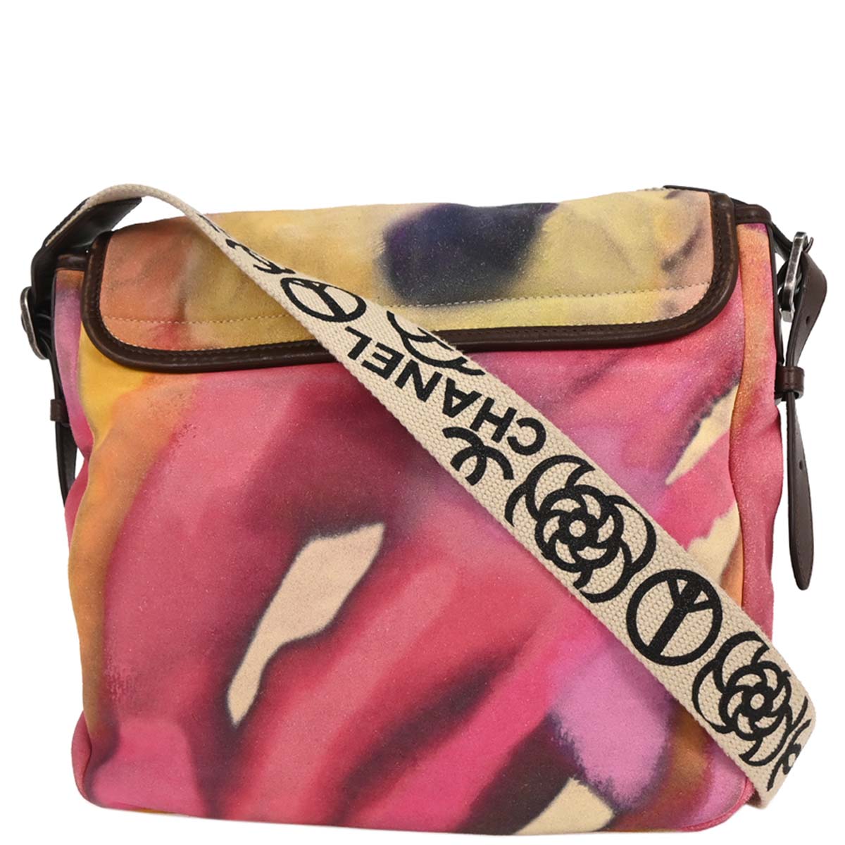 Chanel 2014-2015 Yellow Suede Flap Shoulder Bag