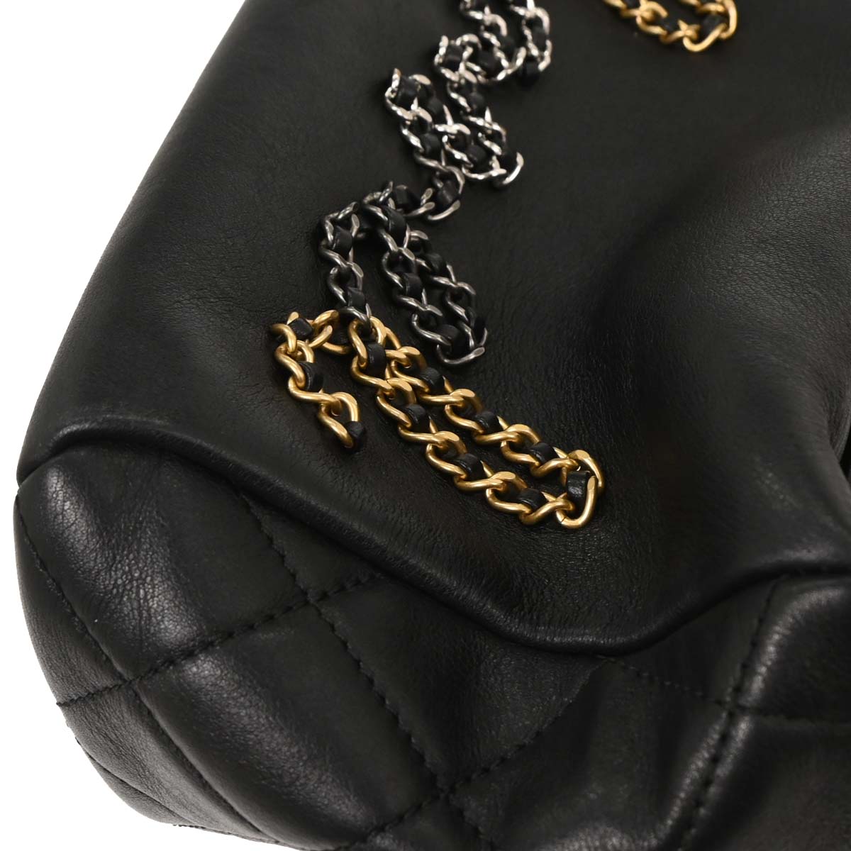 Chanel 2019 Black Calfskin Signature 2way Shoulder Handbag