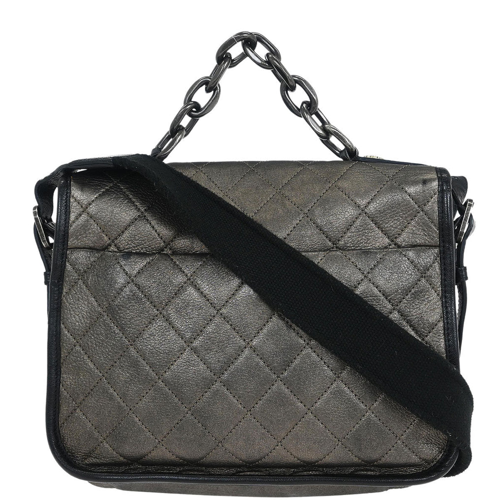Chanel * 2015-2016 Black Faux Fur Paris-Salzburg Messenger Bag