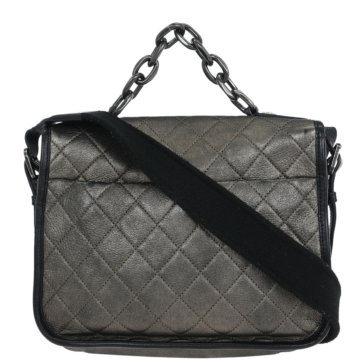 Chanel * 2015-2016 Black Faux Fur Paris-Salzburg Messenger Bag