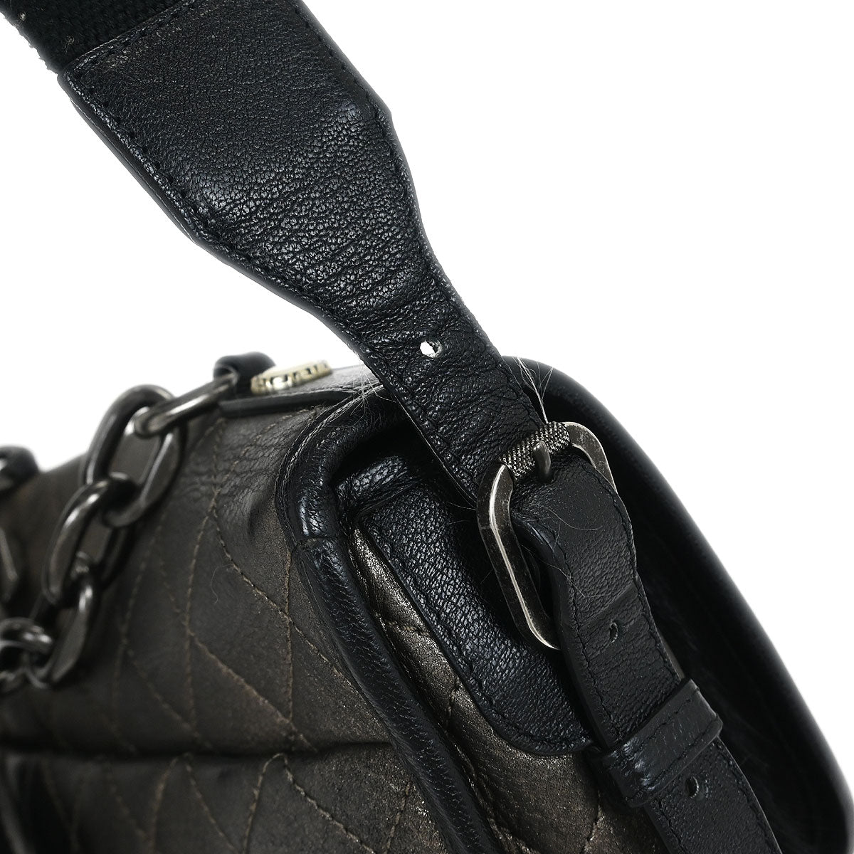 Chanel * 2015-2016 Black Faux Fur Paris-Salzburg Messenger Bag