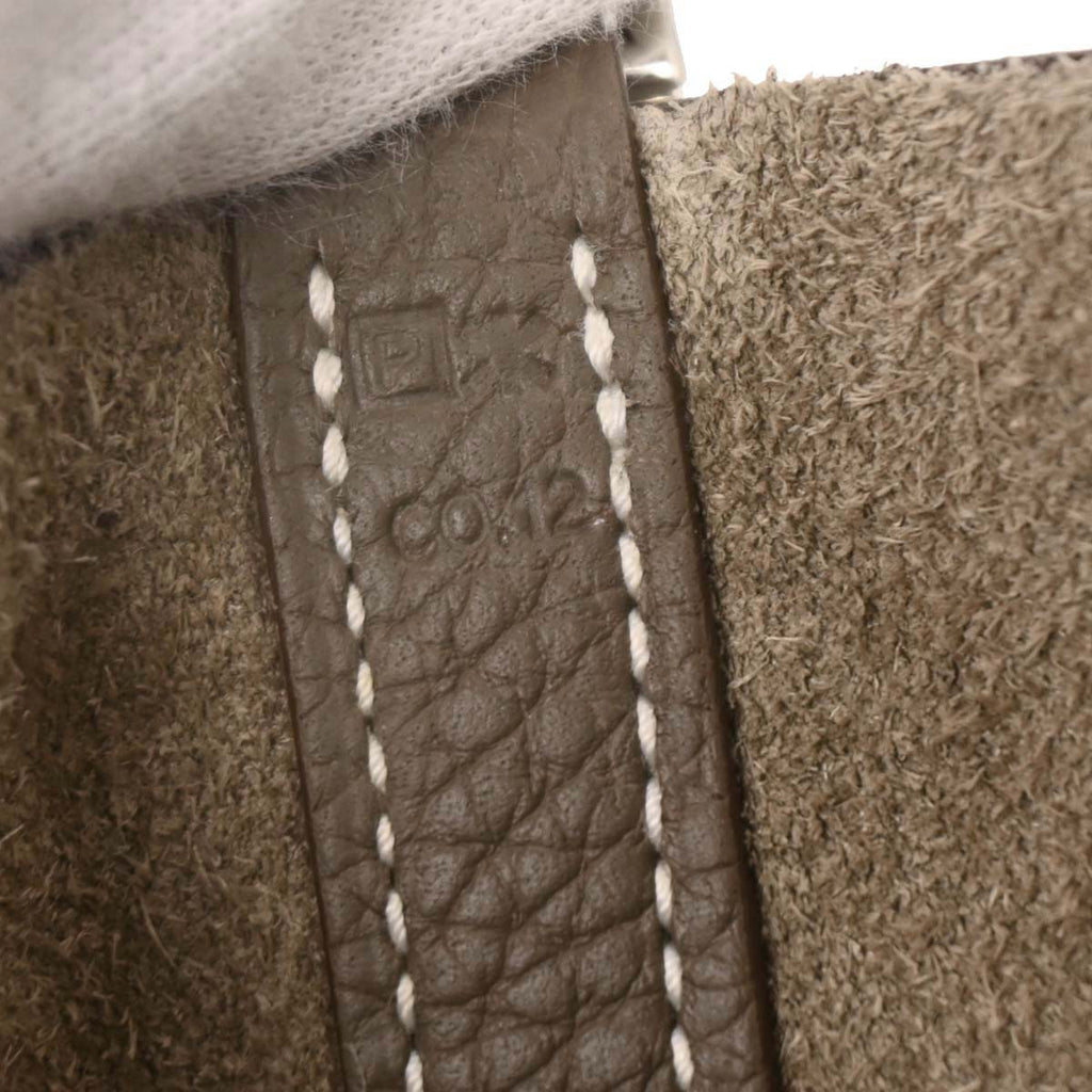 Hermes Etoupe Taurillon Clemence Picotin Lock 18 PM Handbag