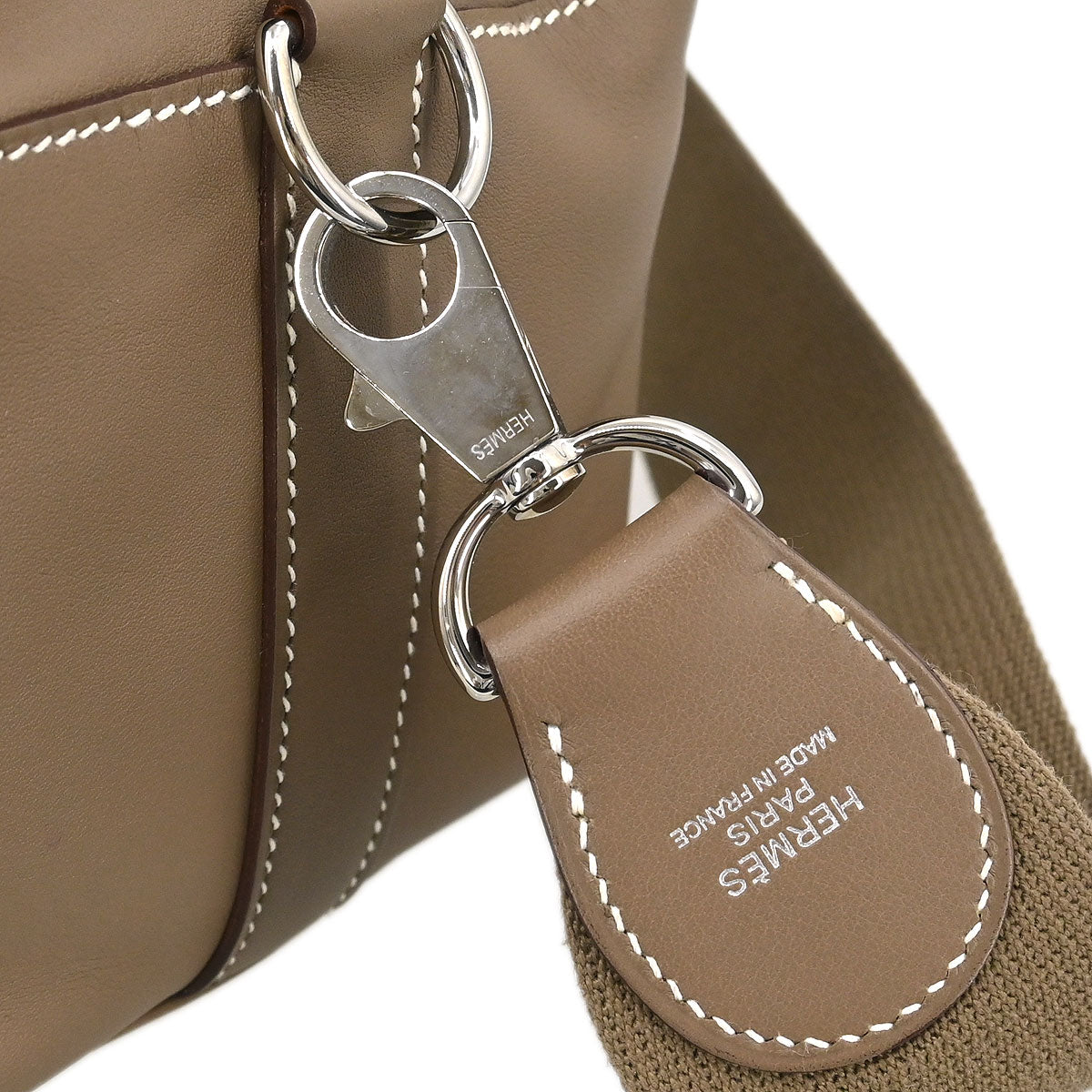 Hermes Etoupe Gray Veau Evercalf Toolbox 20 2way Shoulder Handbag