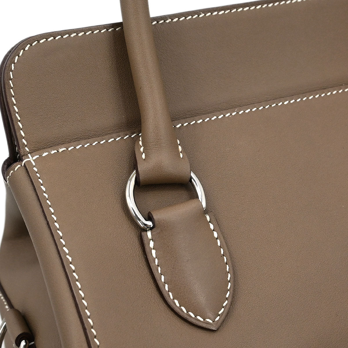 Hermes Etoupe Gray Veau Evercalf Toolbox 20 2way Shoulder Handbag
