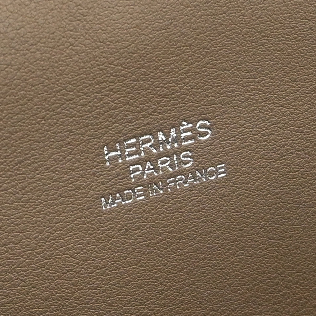 Hermes Etoupe Gray Veau Evercalf Toolbox 20 2way Shoulder Handbag
