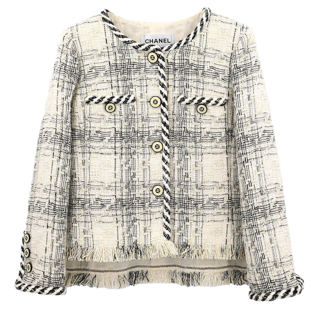 Chanel 2018 Colorless Jacket White #36