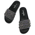 Chanel * Interlocking CC Logo Tweed Slides Shoes #39