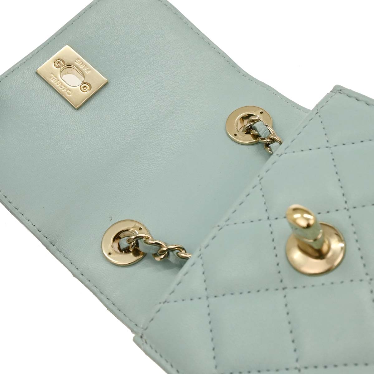 Chanel 2019 Light Blue Lambskin Trendy CC Shoulder Bag