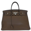 Hermes Taupe Gray Taurillon Clemence Birkin 40 Handbag