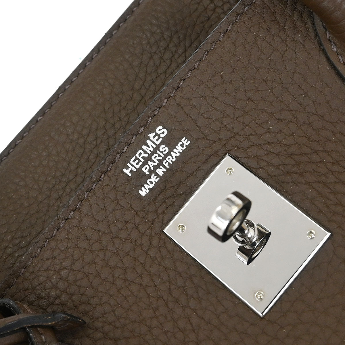 Hermes Taupe Gray Taurillon Clemence Birkin 40 Handbag