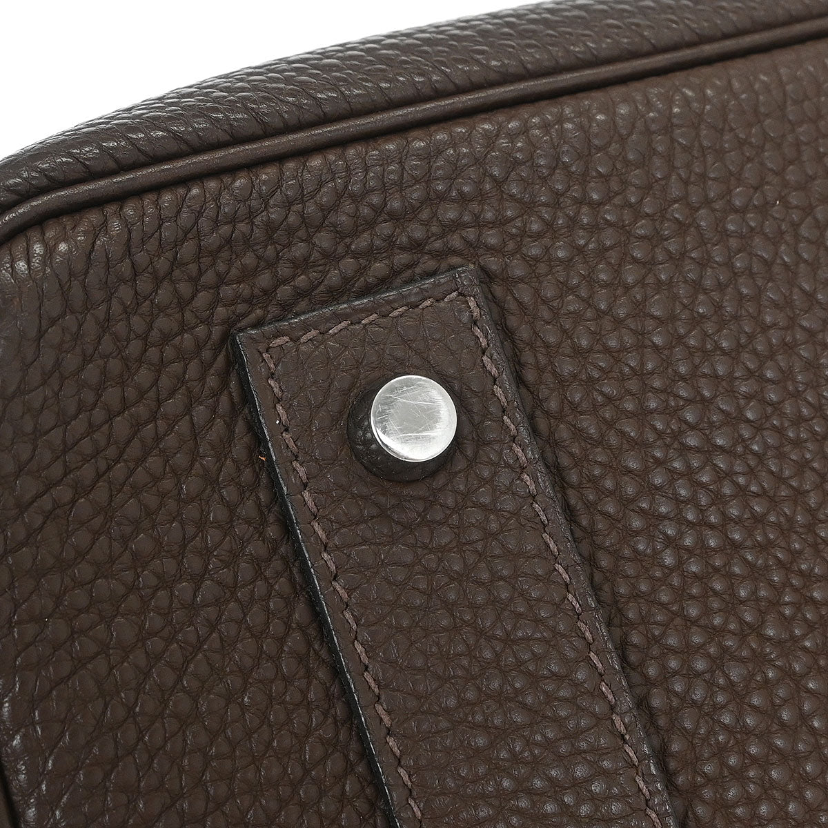 Hermes Chocolat Togo JPG Shoulder Birkin Handbag